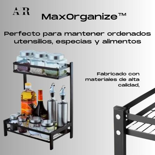 👨🏽‍🍳  MaxOrganize™  Organizador de 2 niveles cocina✨